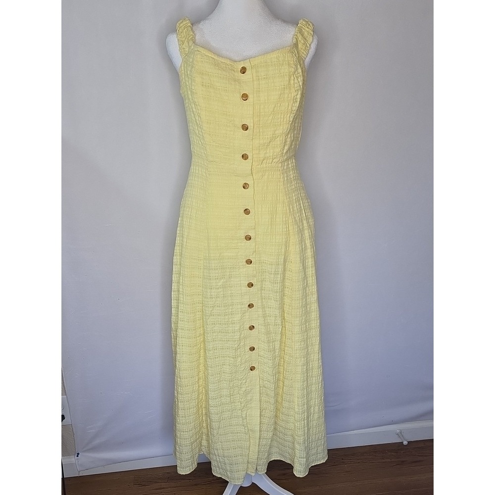 ASTR the Label Harlyn Off the Shoulder  Cottagecore lemon yellow dress romantic